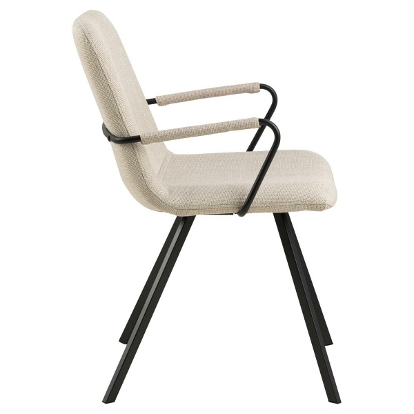 Krzesło z podłokietnikami Selina beżowe - ACTONA